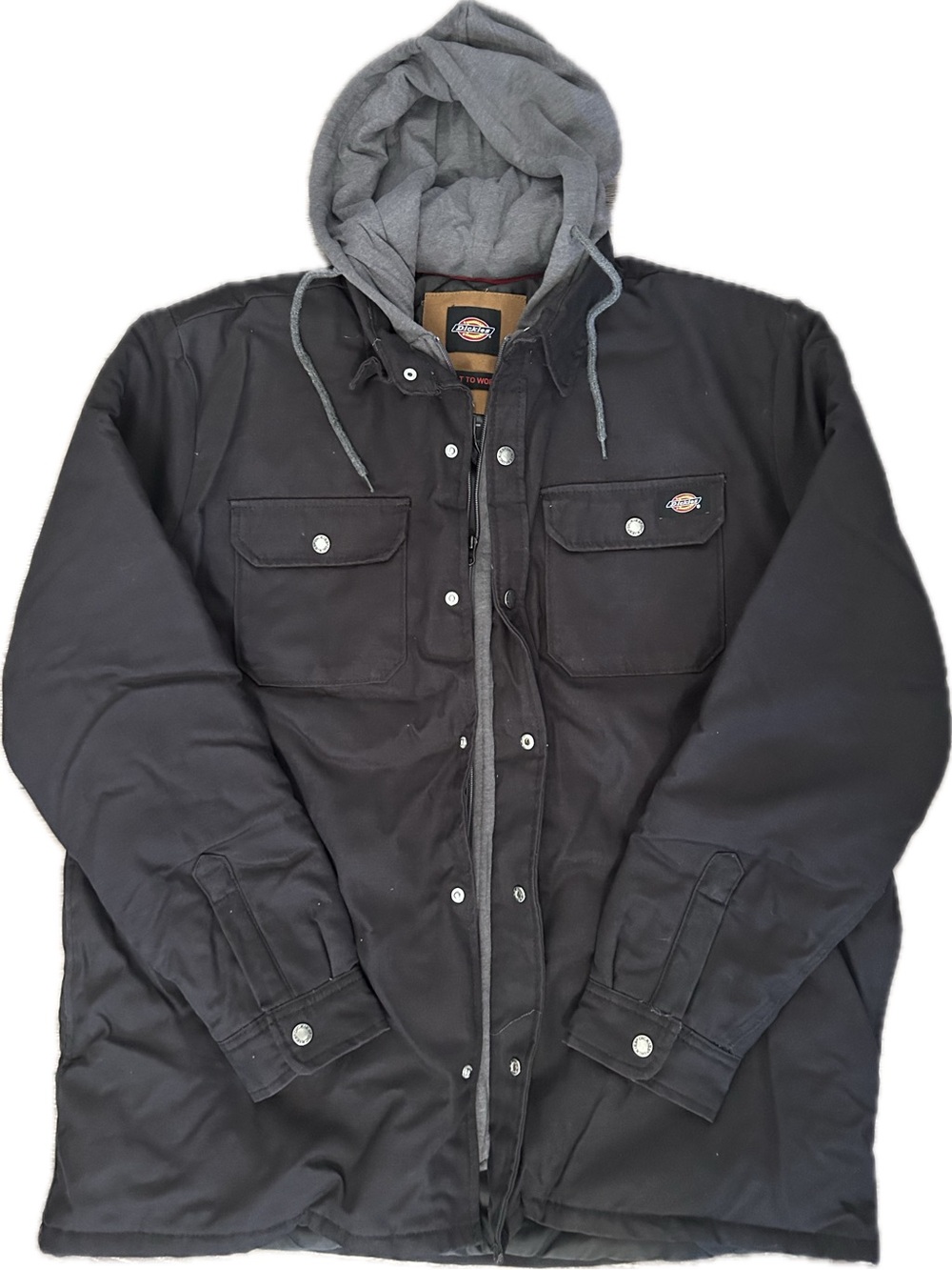 Dickies Black Work Jacket with Gray Hood